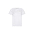 T-shirt Donna Bianco con logo in filo strass