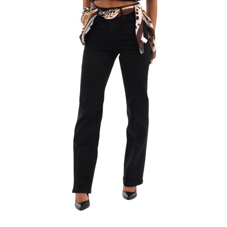 Jeans Donna Nero con foulard