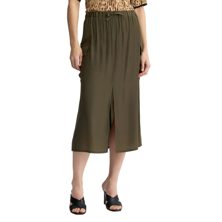 Gonna Longuette da Donna modello cargo modella frontale