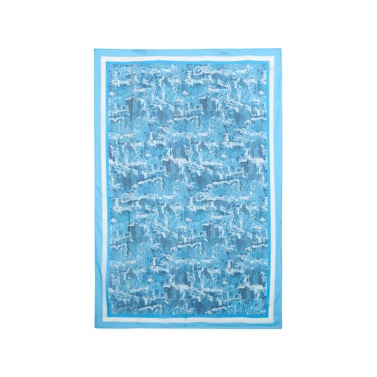 Pareo mare da donna con stampa effetto denim