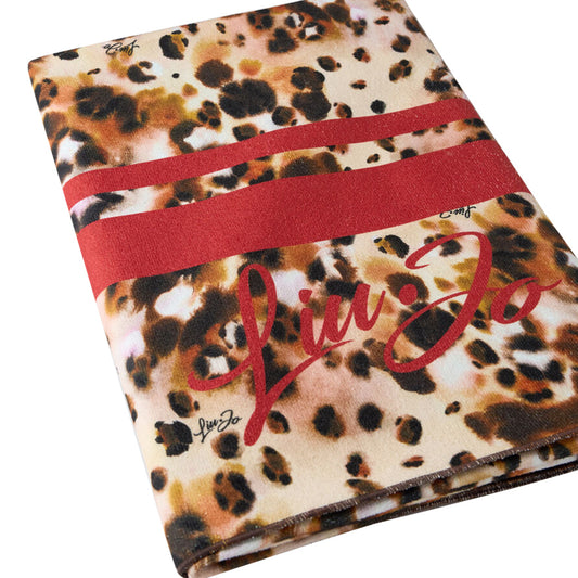 Telo Mare con stampa animalier e dettagli rossi