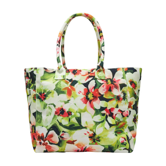 Borsa Grande da Donna con stampa fiori all over retro