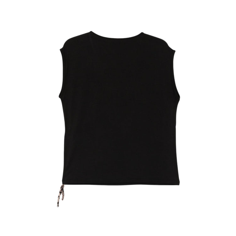 T-shirt Donna a girocollo, con coulisse laterale
