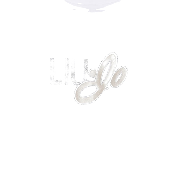 T-shirt Donna con scollo tondo, logo strass e fiocchi