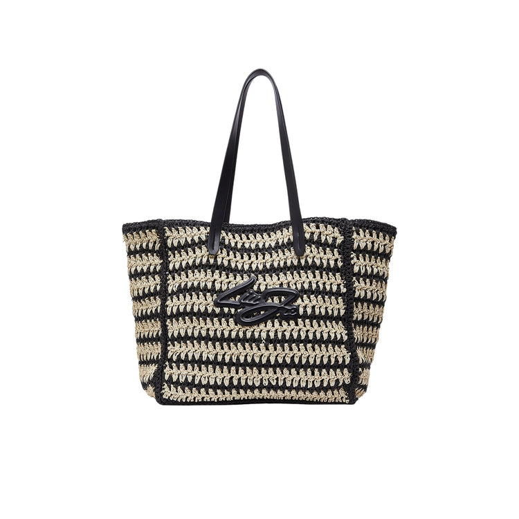 Tote Bag Donna in paglia bicolor