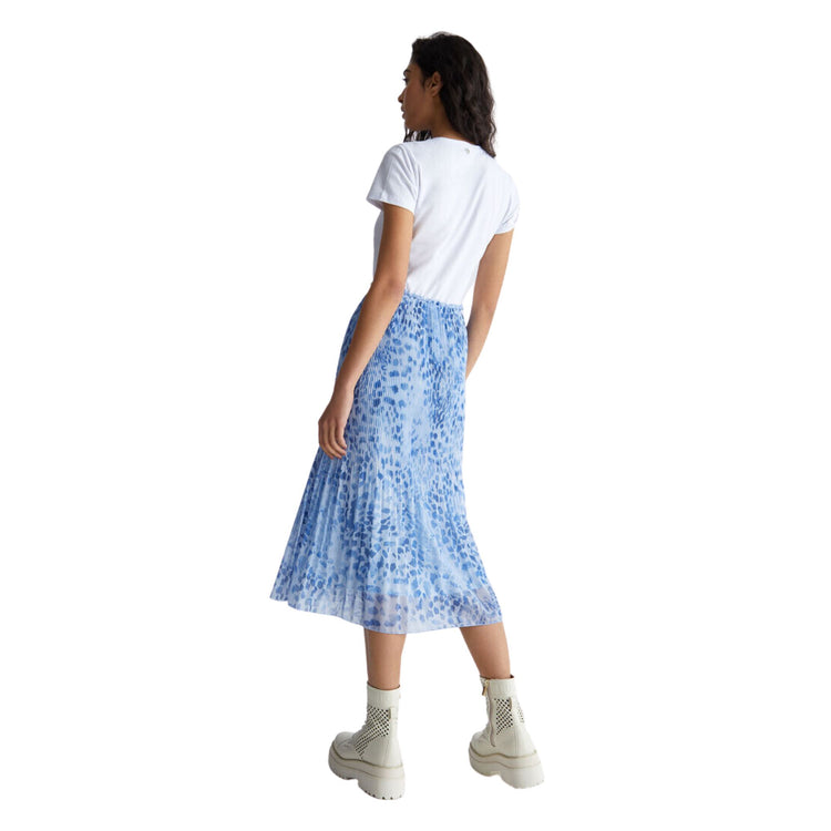 Robe femme avec jupe plissée imprimée