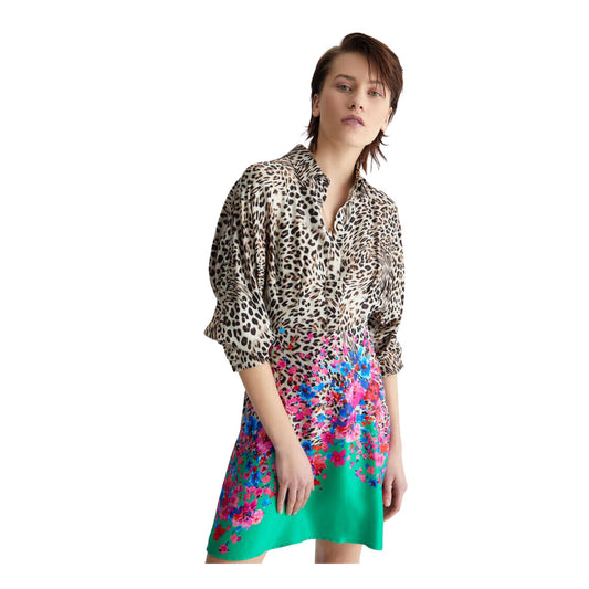 Robe femme imprimé animal et fleuri