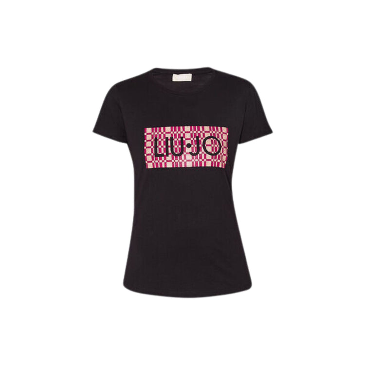 T-shirt femme avec strass et logo