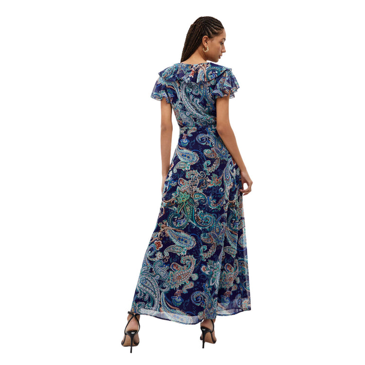 Long women's dress with paisley pattern