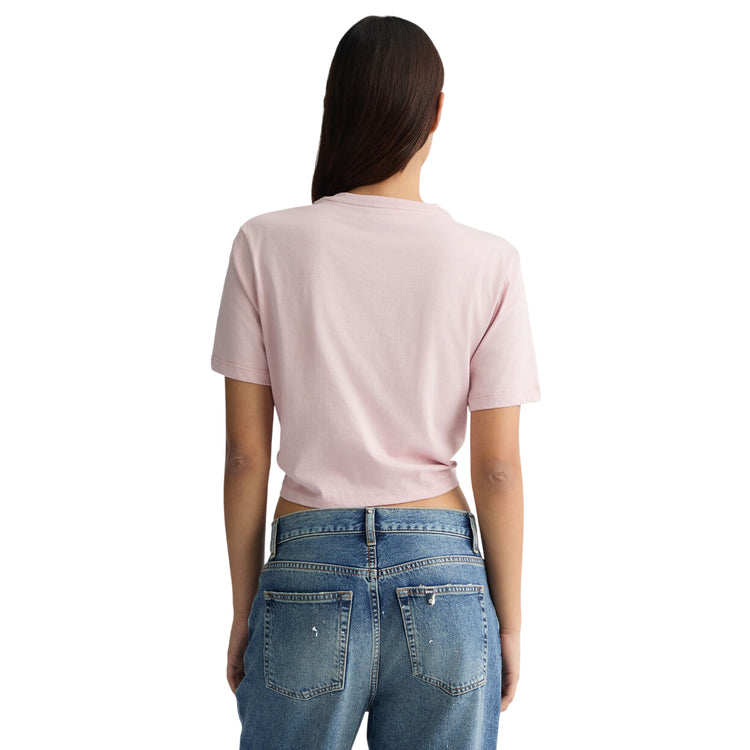 T-shirt Donna con motivo logo davanti modella retro