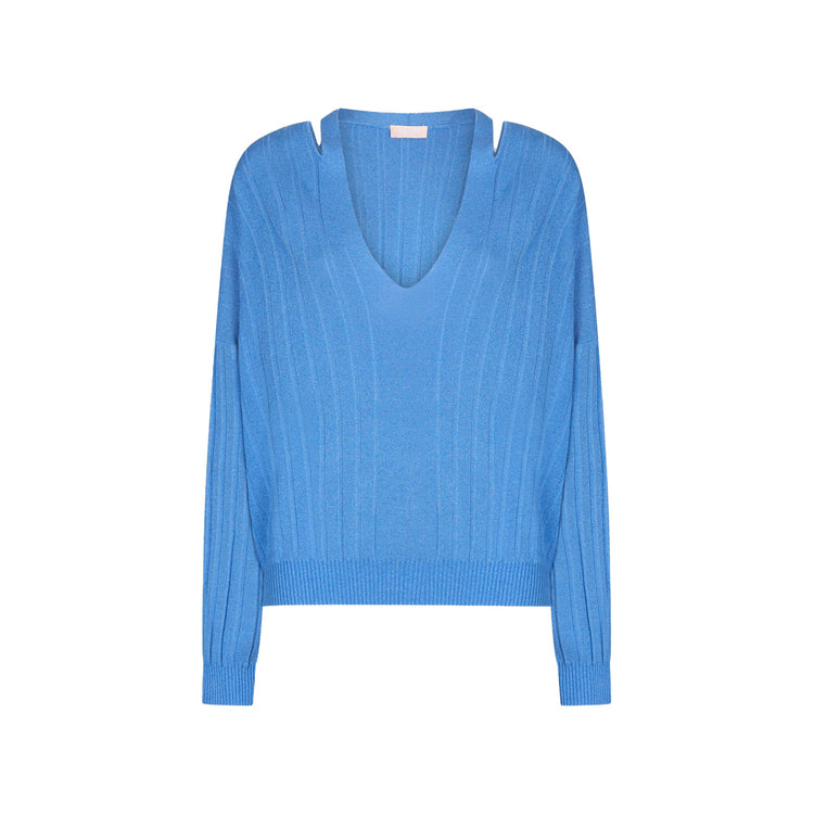 Maglia Donna lavorazione plissé Blu