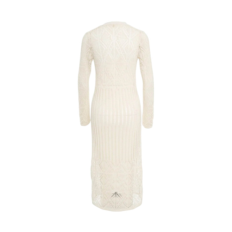 Cardigan lungo traforato da Donna in bianco