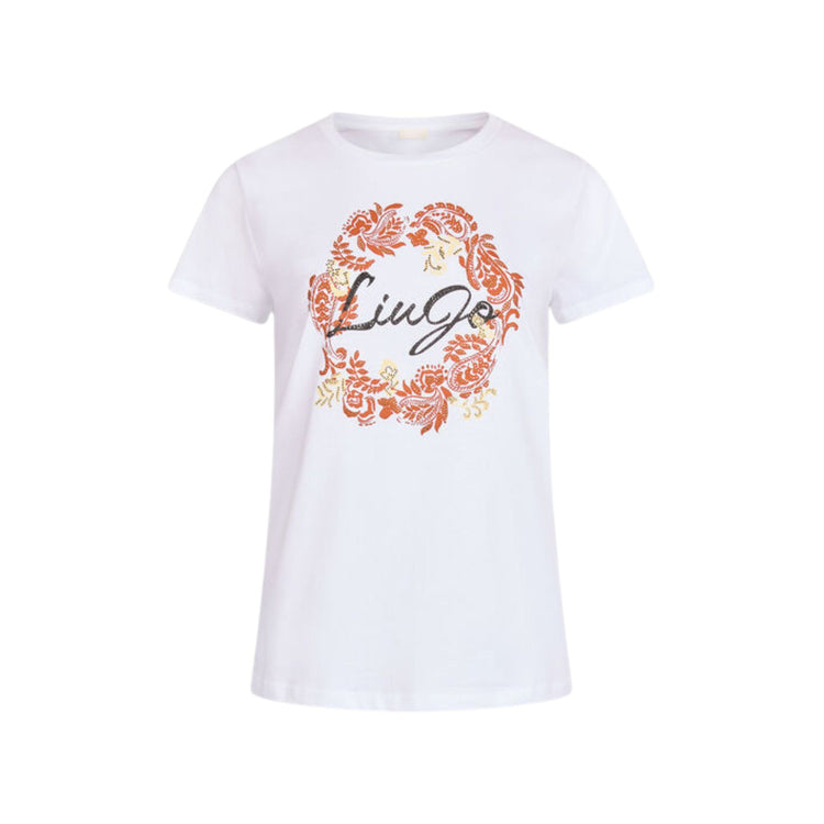 T-shirt Donna a maniche corte, dal taglio classico, con stampa logo