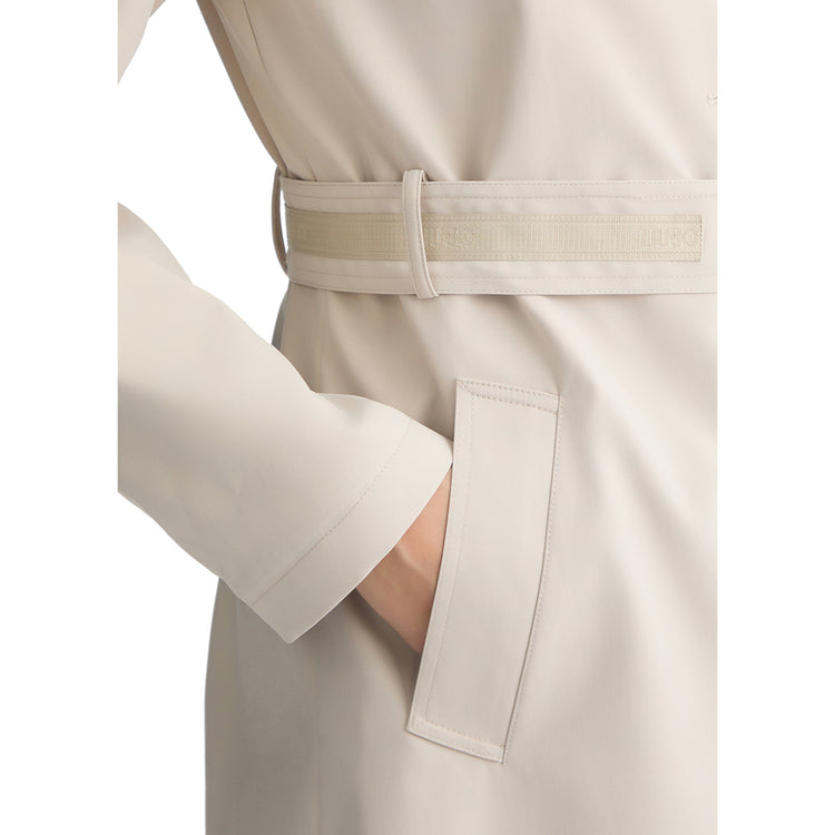 Trench Donna con cintura Beige dettaglio