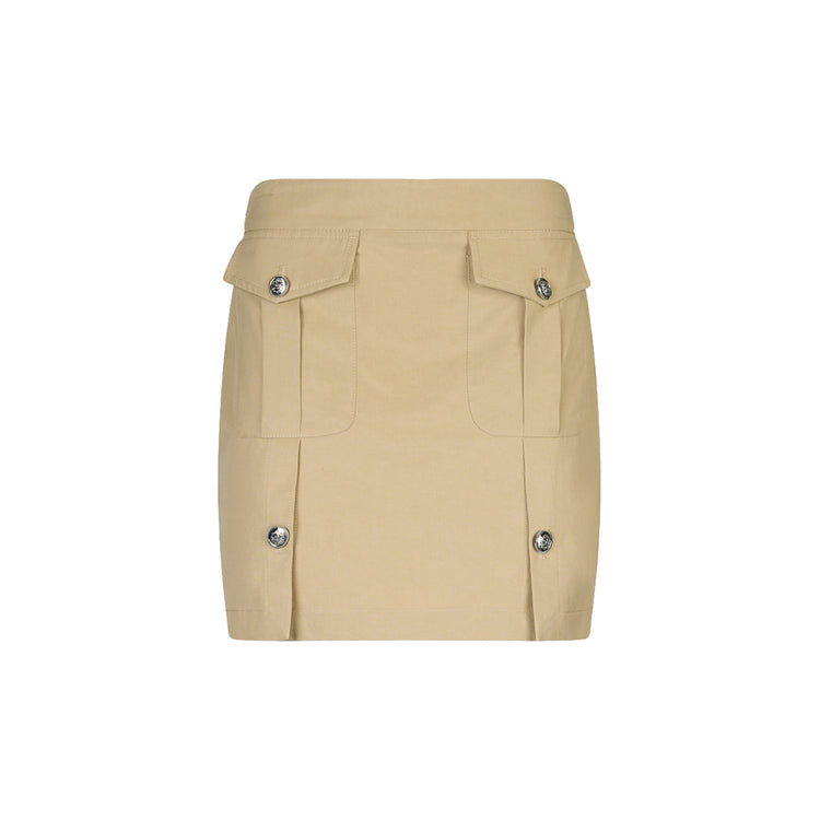 Minigonna Donna in misto cotone Beige
