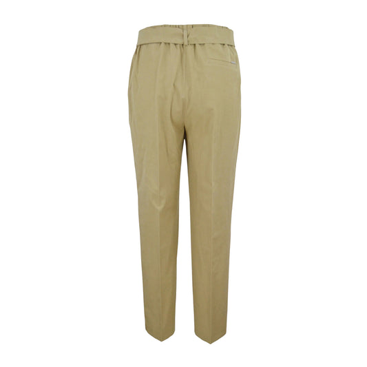 Pantaloni Donna chino a sigaretta Beige retro