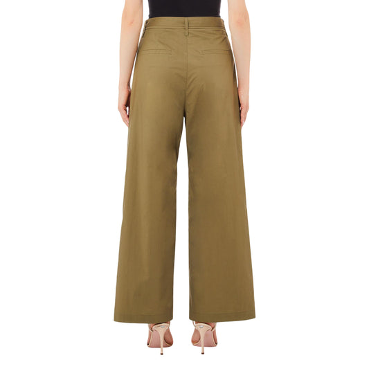 Pantaloni a palazzo da donna con ampie tasche modella retro