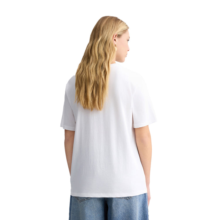 T-shirt Donna con fiore animalier modella retro