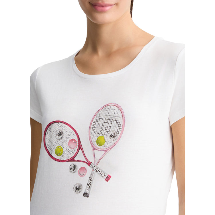 T-shirt Donna con stampa grafica frontale dettaglio