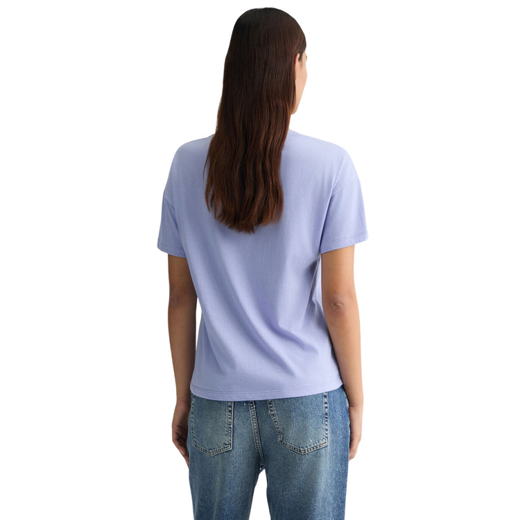 T-shirt viola da Donna con uva modella retro