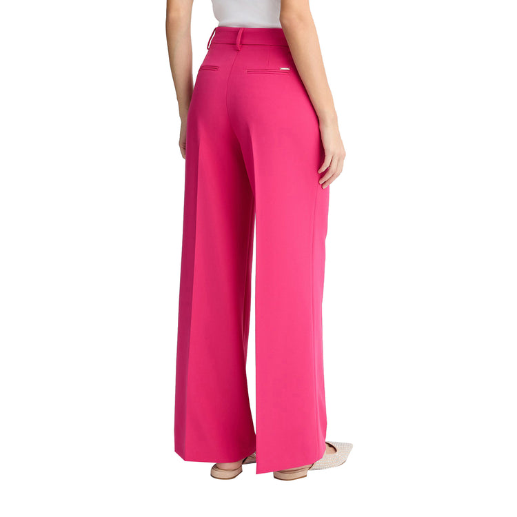 Pantaloni Donna a palazzo fucsia modella retro
