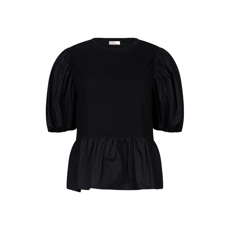 Blusa Donna in popeline Nero
