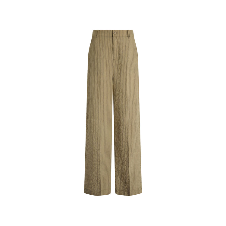 Pantaloni Donna flare a righe Verde