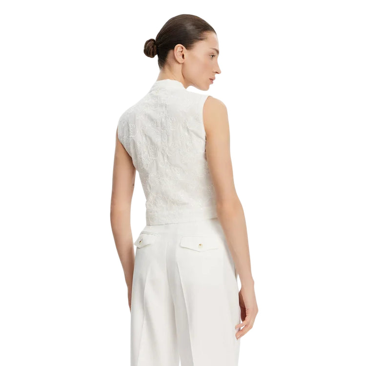 Blusa Donna senza maniche e con scollo a V