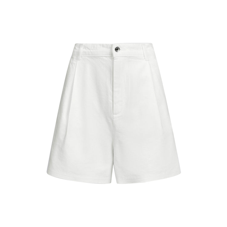 Shorts Donna in misto cotone Bianco