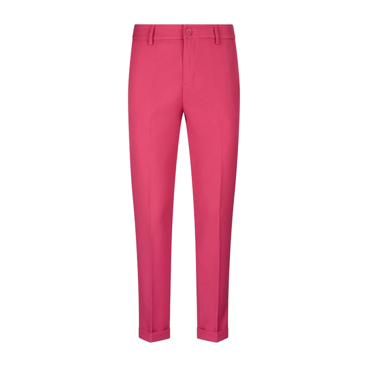 Pantaloni chino Donna in twill stretch Fucsia