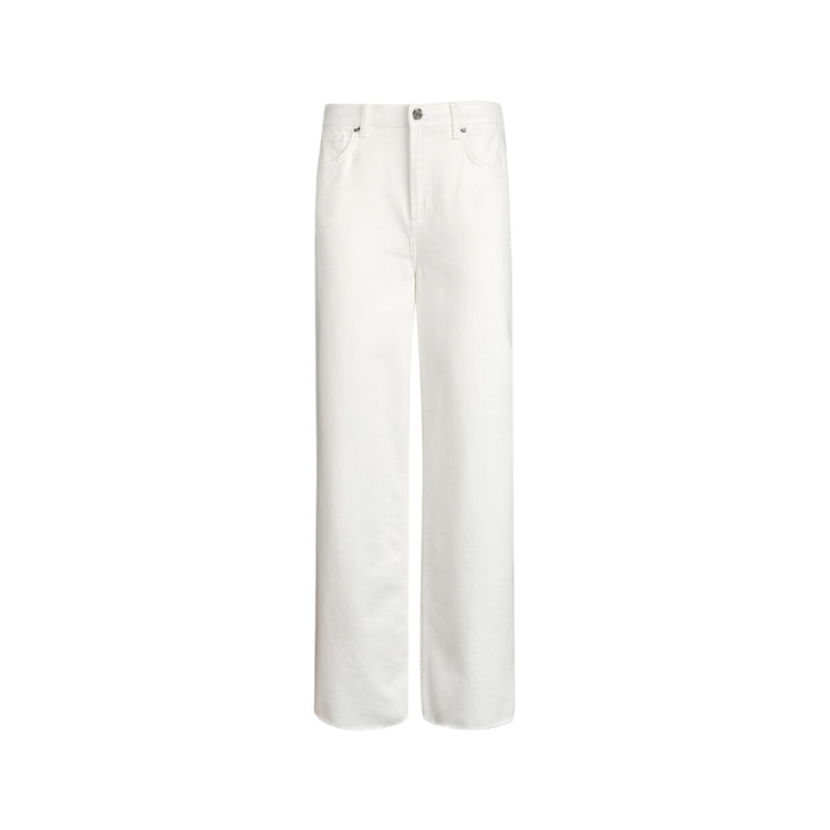 Pantaloni Donna wide leg tinta unita bianca