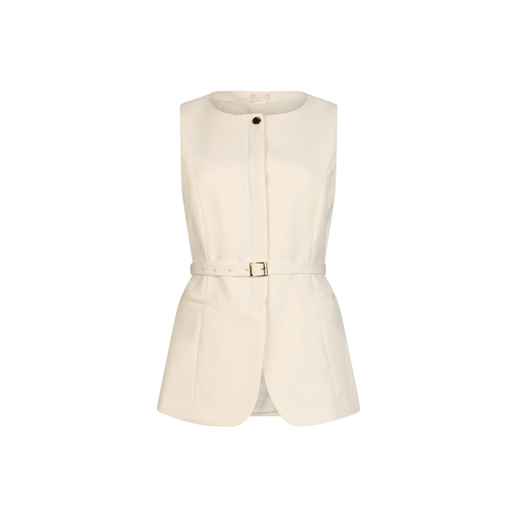 Gilet Donna con cintura sur ton in vita