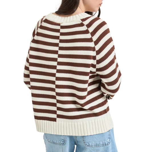 Maglia Donna rigata con applicazioni
