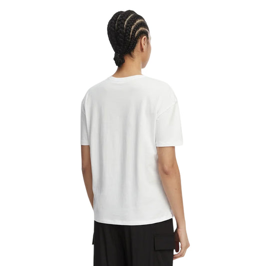 T-shirt Donna con logo con fiori applicati retro