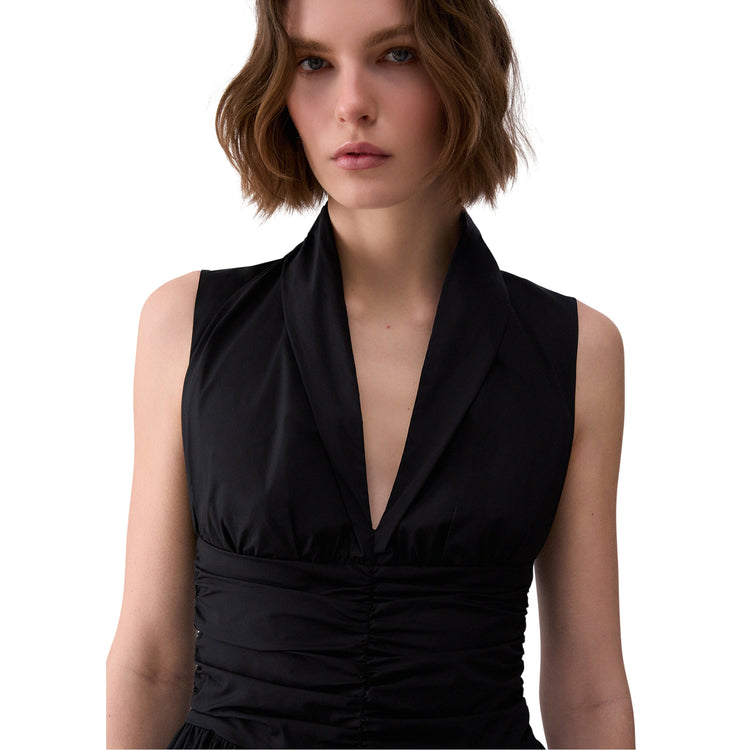Abito corto Donna Nero con cut out dettaglio