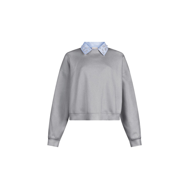 Felpa Donna con colletto Oxford rimovibile