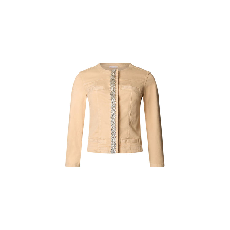 Giacca Kate crema con applicazioni gioiello