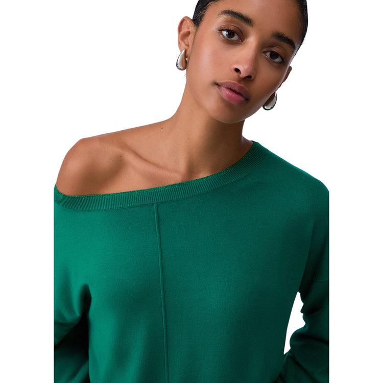 Maglia Donna con rifiniture in lurex, Verde