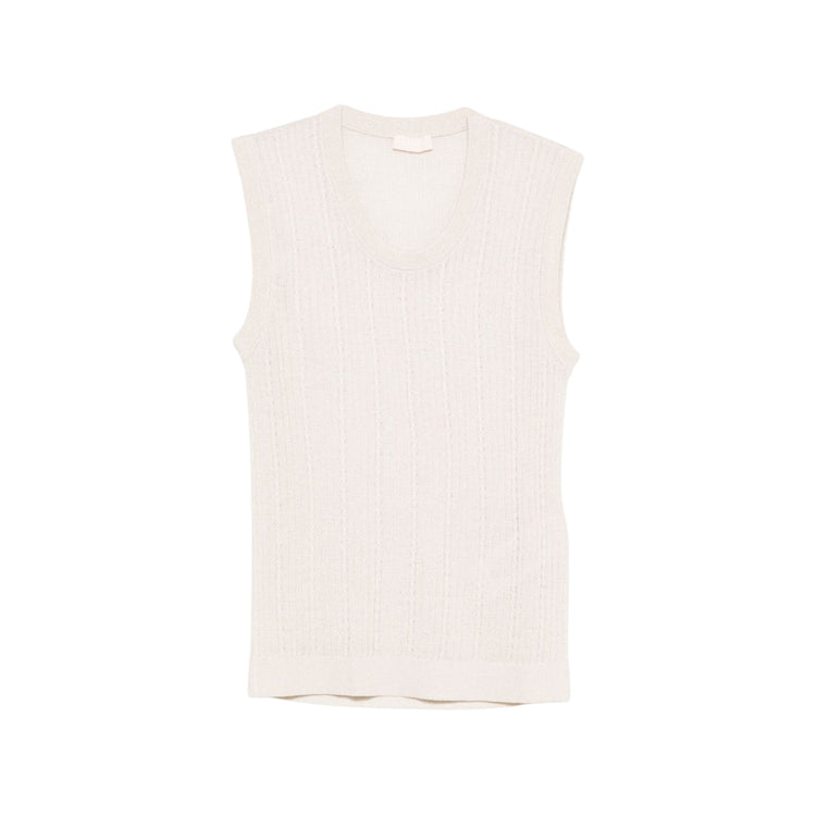 Maglia Donna Oro, lavorata a coste, con scollo tondo