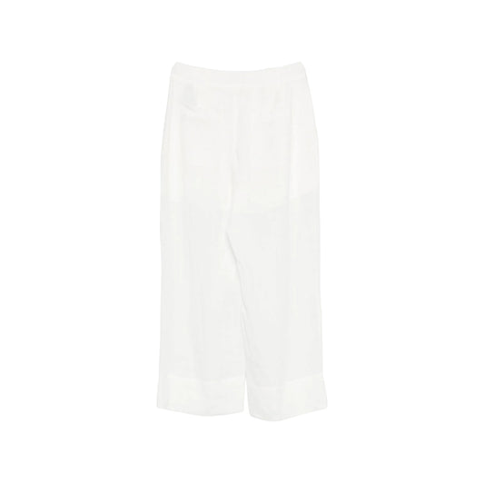 Pantalone Donna ampio, con tasche a filo e due bottoni