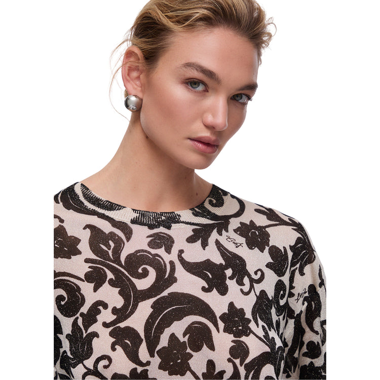 Top Donna con stampa floreale dettaglio