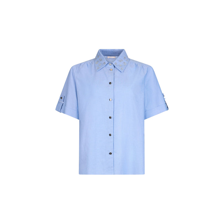 Camicia Donna a mezza manica con strass