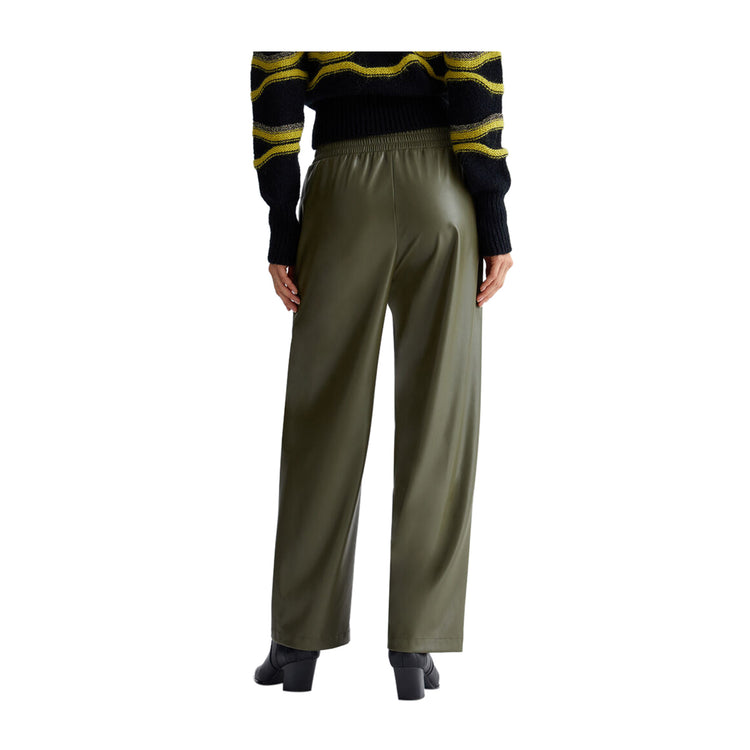 Women's trousers in coated fabric