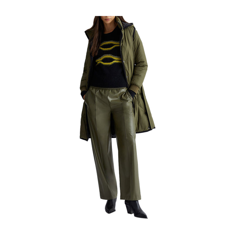 Women's trousers in coated fabric