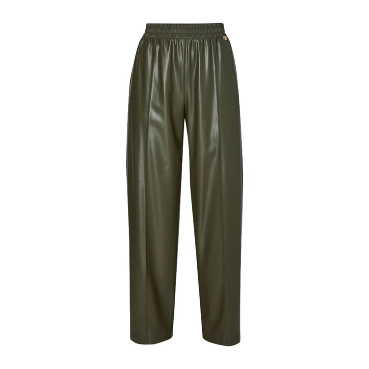 Women's trousers in coated fabric