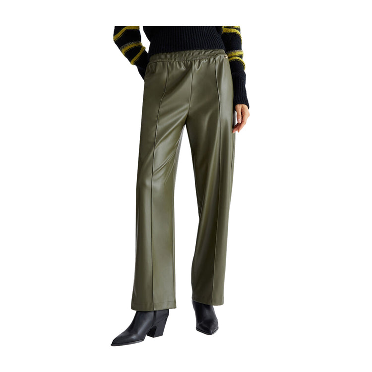 Women's trousers in coated fabric