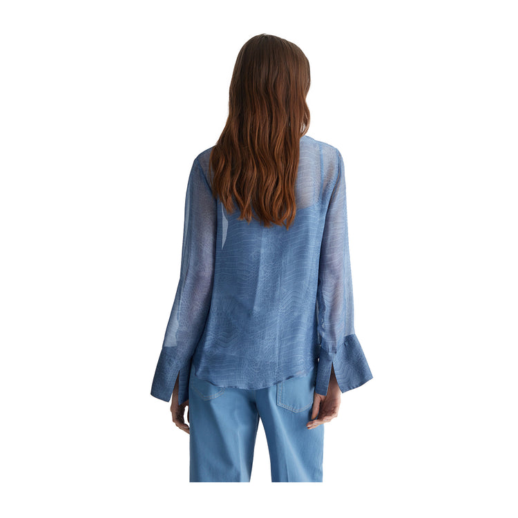 Blouse femme col foulard