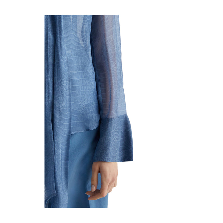 Blouse femme col foulard