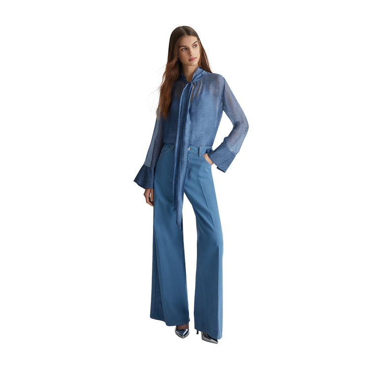 Blouse femme col foulard