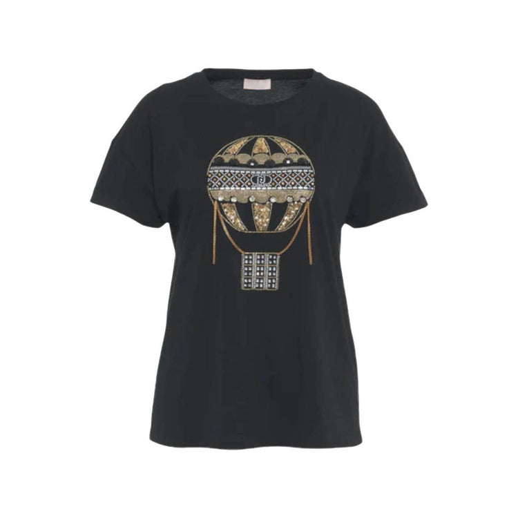 T-shirt Donna con decorazione mongolfiera